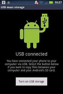 Press Turn on USB storage.