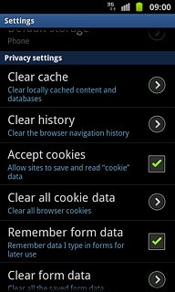 Press Clear cache.