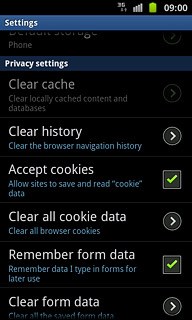 Press Clear all cookie data.