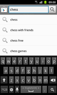 Key in the name of the required app and press the search icon.