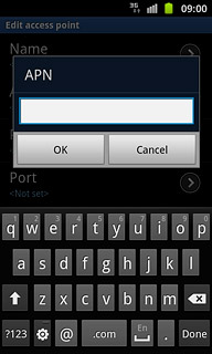 Key in live.vodafone.com and press OK.