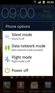 Press Flight mode.