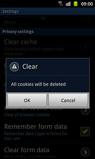 Press OK to confirm.