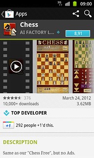 To buy an app:Press the price.