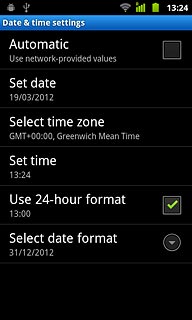 Press Set time.