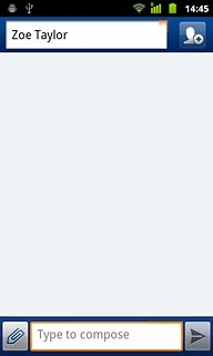 Press Type to compose.Write the text for your text message.
