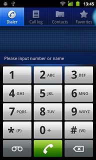Press the Dialer tab.
