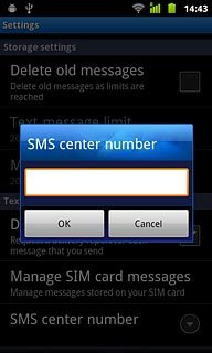 Key in +35387699989 and press OK.
