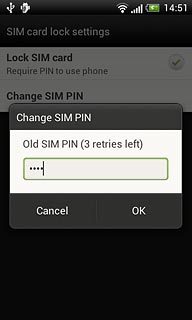 Key in your current PIN and press OK.