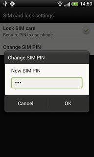Key in a new four-digit PIN and press OK.