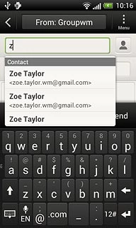 Key in the first letters of the required contact.Matching contacts are displayed.Press the required contact.Repeat the procedure to add more recipients.