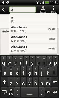 Press the required contact.