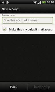 Press the field below Account name and key in the required name.