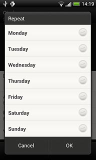 Press the required days.