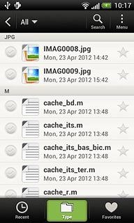 Press the required file to select it.