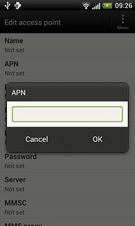 Key in live.vodafone.com and press OK.