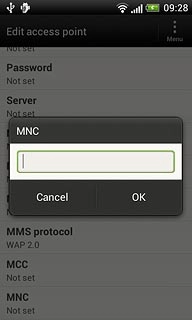 Key in 01 and press OK.