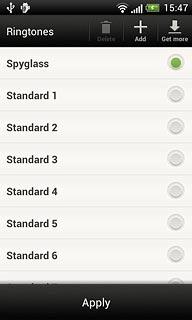 Press the different ring tones to listen to them.