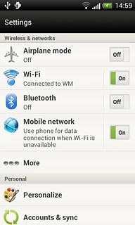 Press Mobile network.