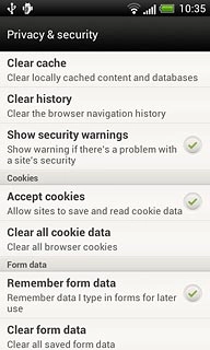 Press Clear all cookie data.