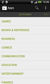 To search by category:Press CATEGORIES.Go to the required category.