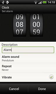 Press Alarm sound.