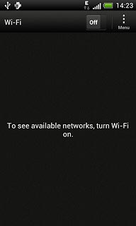 Press the field next to Wi-Fi to select On
