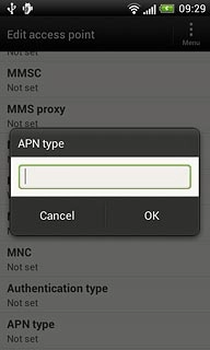Key in default and press OK.