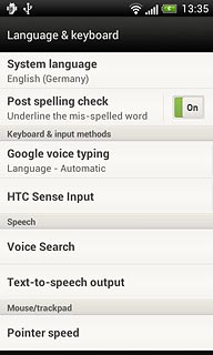 Press HTC Sense Input.