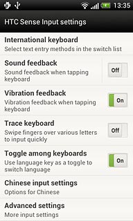 Press International keyboard.