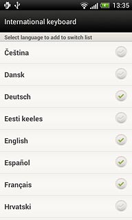 When the field next to a language is ticked (V), it's added.