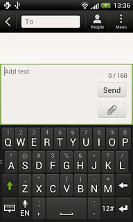 The following steps require that you're writing text and that the keypad is visible.
