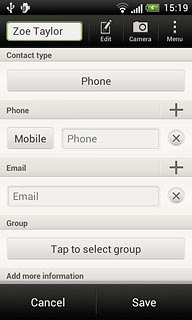 Press the field below Contact type.