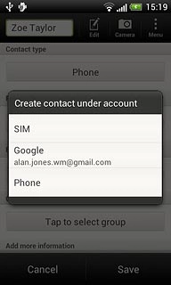 The steps below are based on the Phone phone book. If you select another phone book, there may be some differences in relation to the instructions.