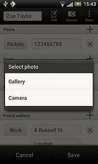 To use a saved picture:Press Gallery.