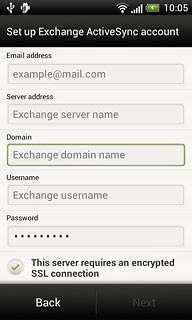 Press the field below Domain and key in the domain.