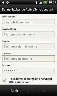 Press the field below Username and key in your username.