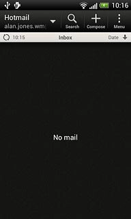 Press the name of the email account.