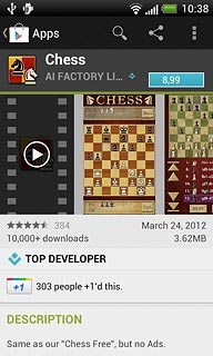 To buy an app:Press the price.