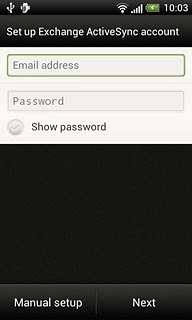 Press Email address and key in your email address.