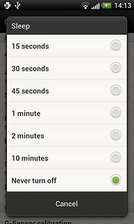 Press Never turn off or the required period.