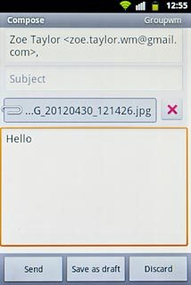 Write subject and text for your email message.Press Send.