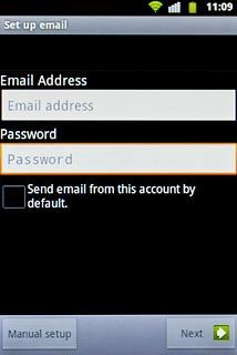 Press Password and key in the password for your email account at your email provider.