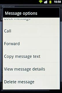 Press Delete message.