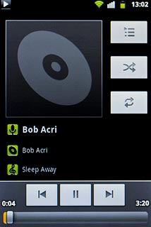 To go to the next audio file:Press arrow right.