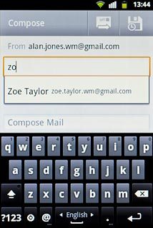 Key in the first letters of the required contact.Matching contacts are displayed.Press the required contact.Repeat the procedure to add more recipients.