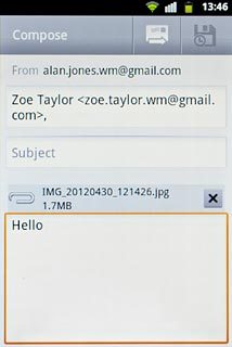 Press the send icon.