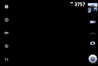 If the video recorder is turned on:Press the camera icon.