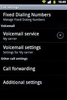 Press Fixed Dialing Numbers.
