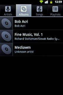 Press the required category.Go to the required audio file.